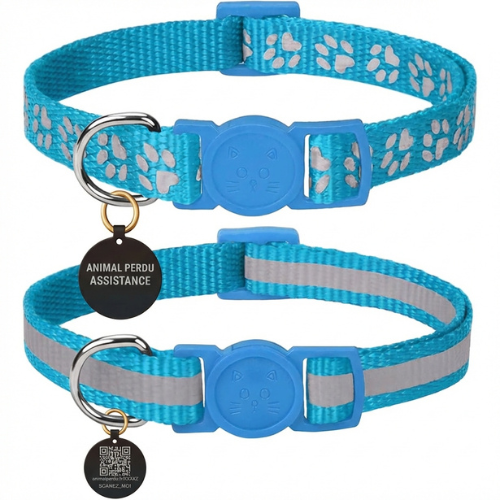 Animal Perdu Assistance | Collier + Médaille Scanable avec QR Code pour localiser vos animaux en temps réel