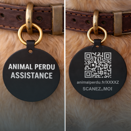 Animal Perdu Assistance | Collier Scanable avec QR Code pour localiser vos animaux en temps réel