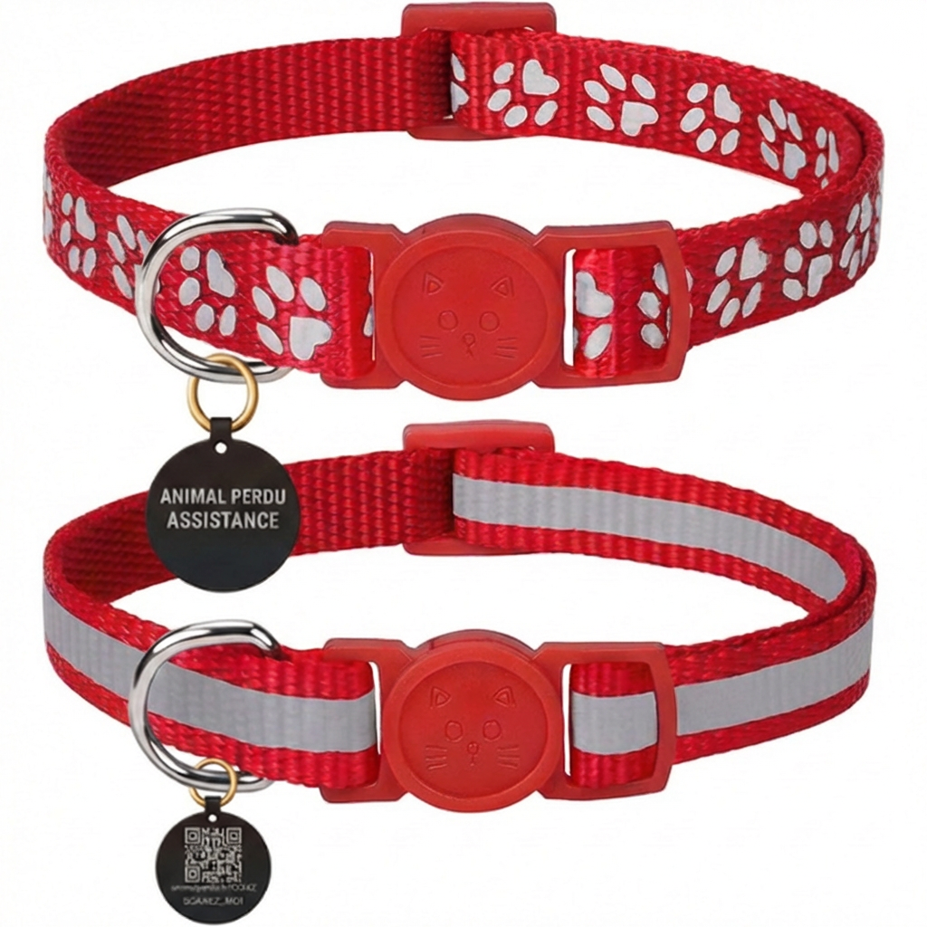 Animal Perdu Assistance | Collier + Médaille Scanable avec QR Code pour localiser vos animaux en temps réel